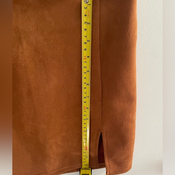 Papaya Mini Skirt With Front Split Size S - Picture 4 of 5